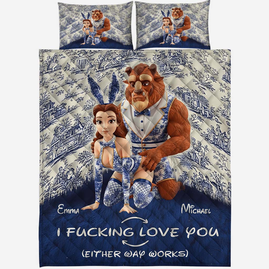 I Love You - Personalized Couple Quilt Set