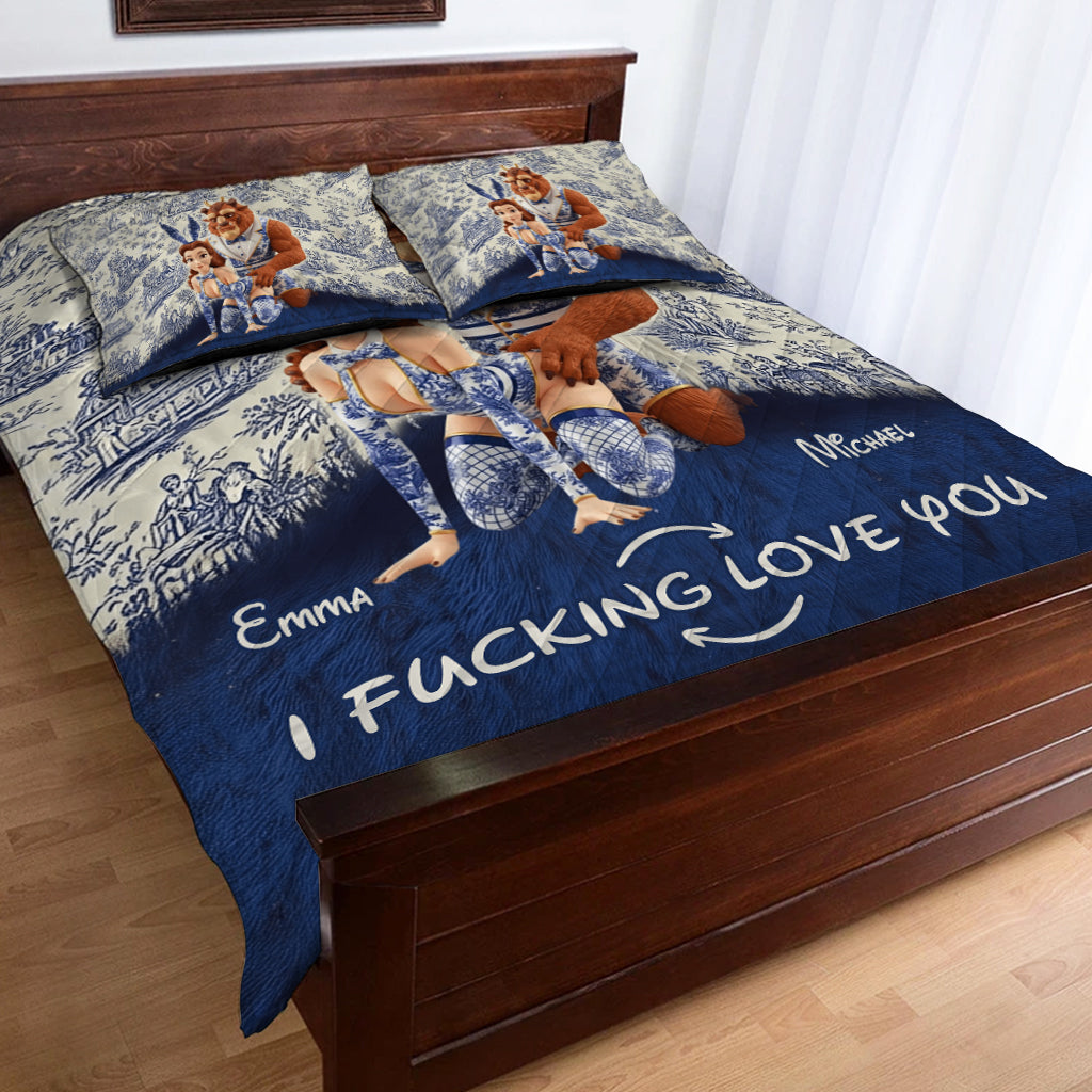 I Love You - Personalized Couple Quilt Set