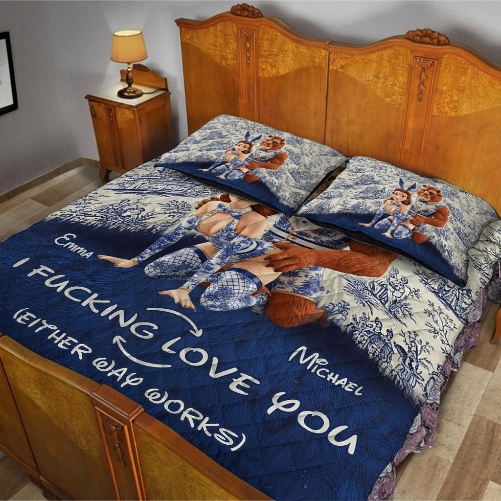 I Love You - Personalized Couple Quilt Set