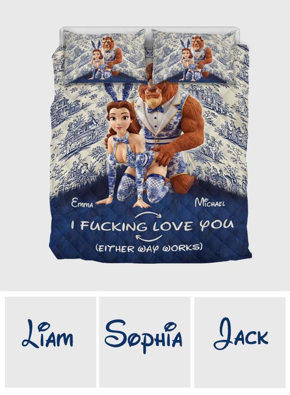 I Love You - Personalized Couple Quilt Set