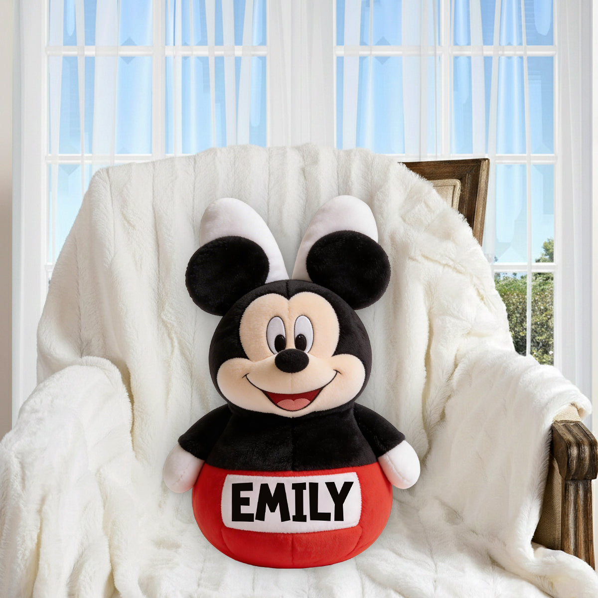Friends Easter Decor - Personalized Mouse Premium Faux Fur Pillow