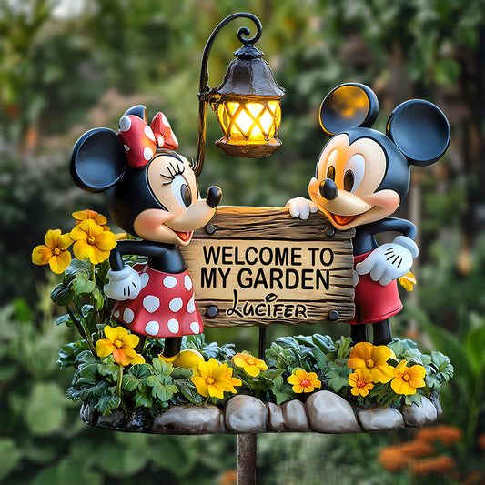 Welcome To My Garden - Personalized Mouse Cut Metal Sign