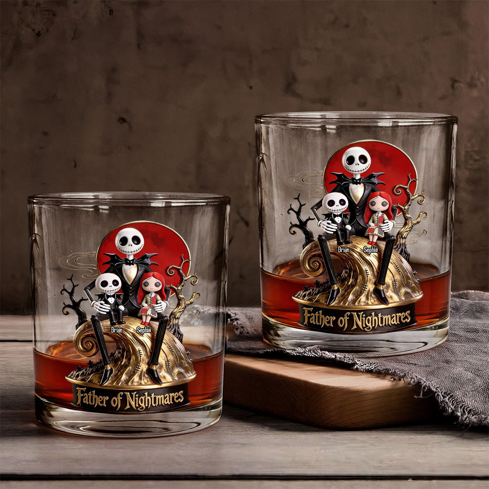 Father Of Nightmares - Personalized Nightmare Whiskey Glass