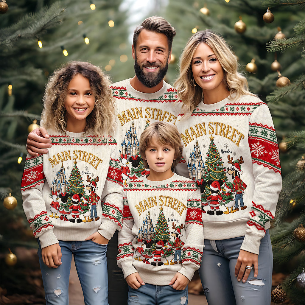 Christmas Vibes - Personalized Mouse Ugly Sweater