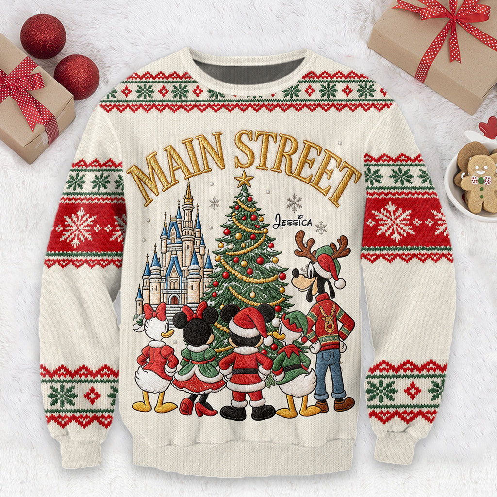 Christmas Vibes - Personalized Mouse Ugly Sweater