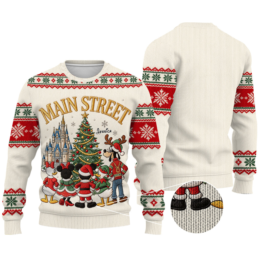Christmas Vibes - Personalized Mouse Ugly Sweater