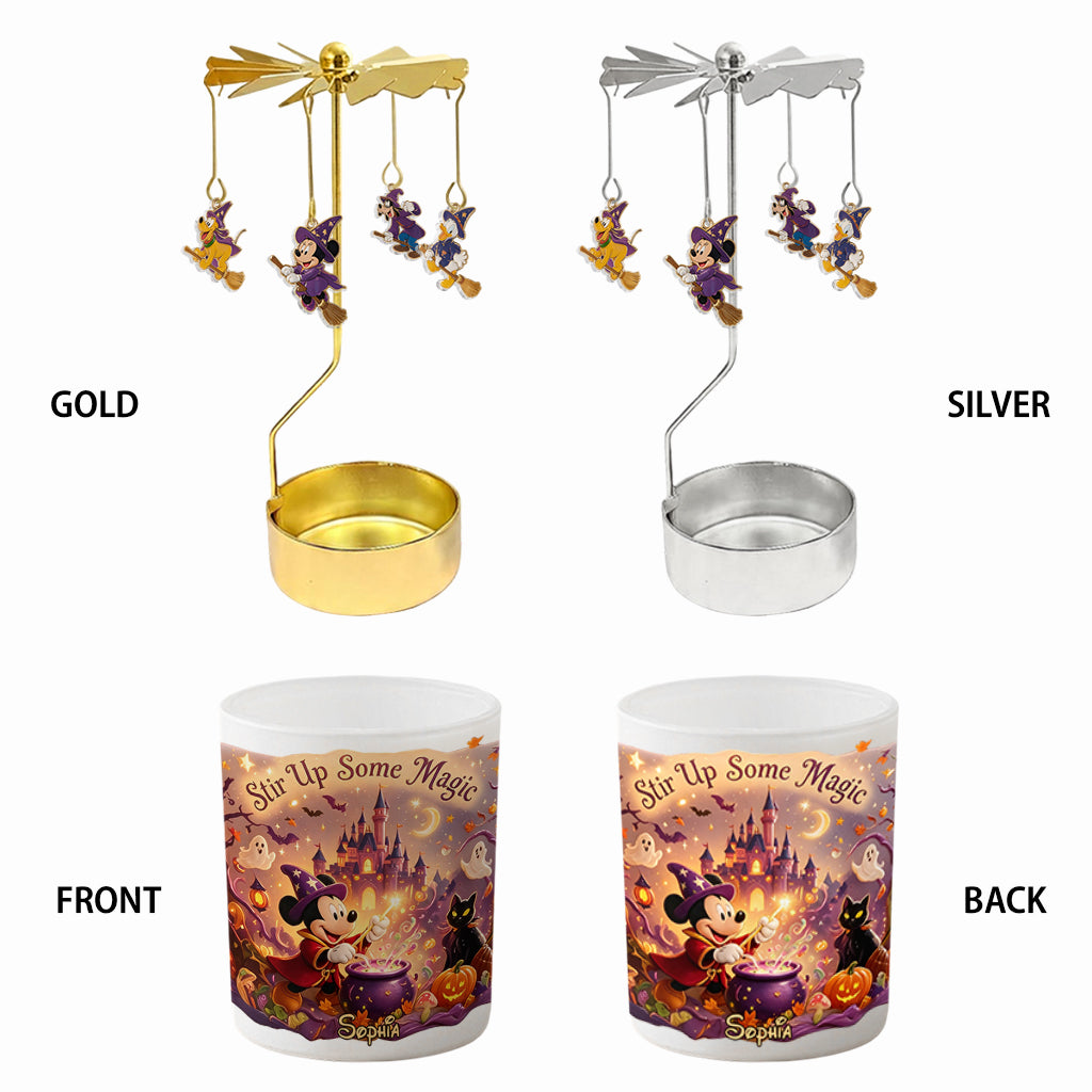 Magical Night - Personalized Mouse Spinning Candle Holder
