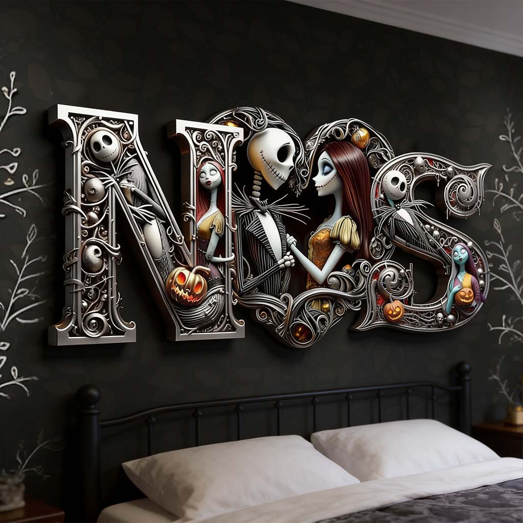 Love You - Personalized Nightmare 3D Printed Cut Metal Sign