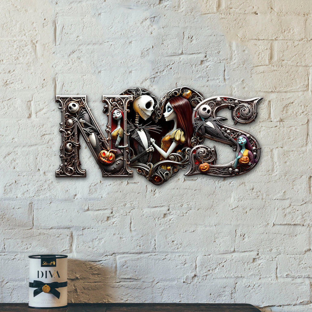 Love You - Personalized Nightmare 3D Printed Cut Metal Sign