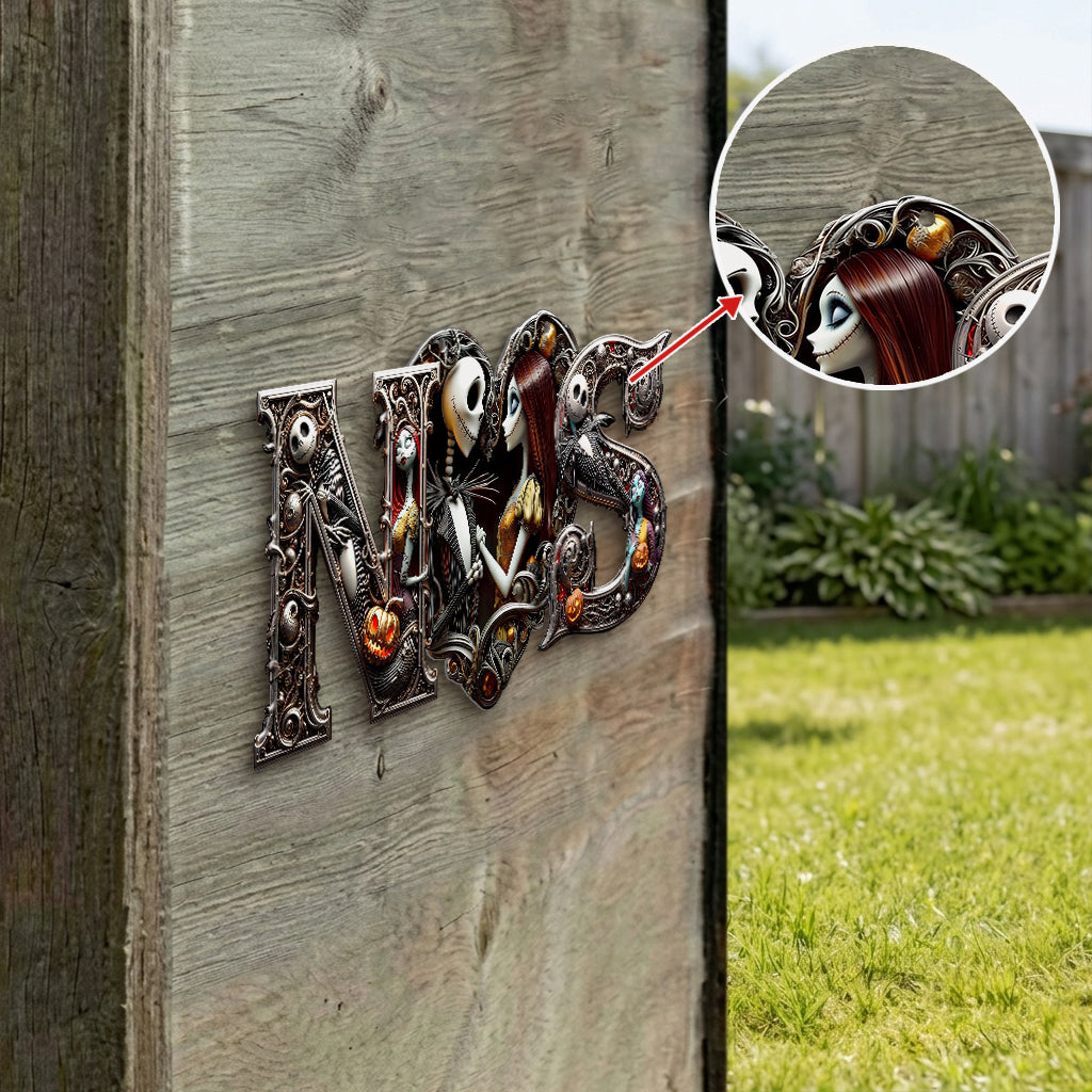 Love You - Personalized Nightmare 3D Printed Cut Metal Sign