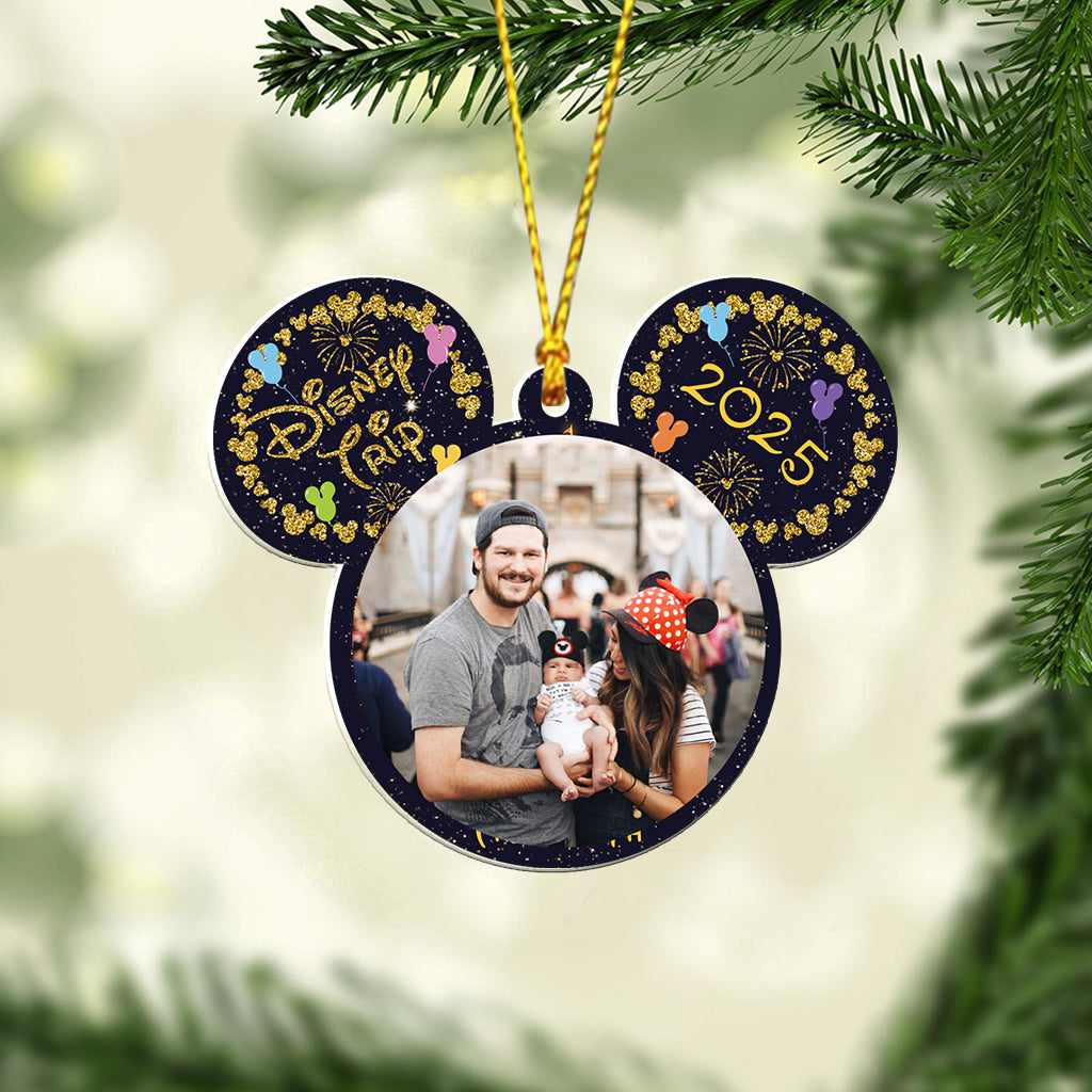 Our Family Cruise Trip Any Photo - Personalized Mouse Ornament