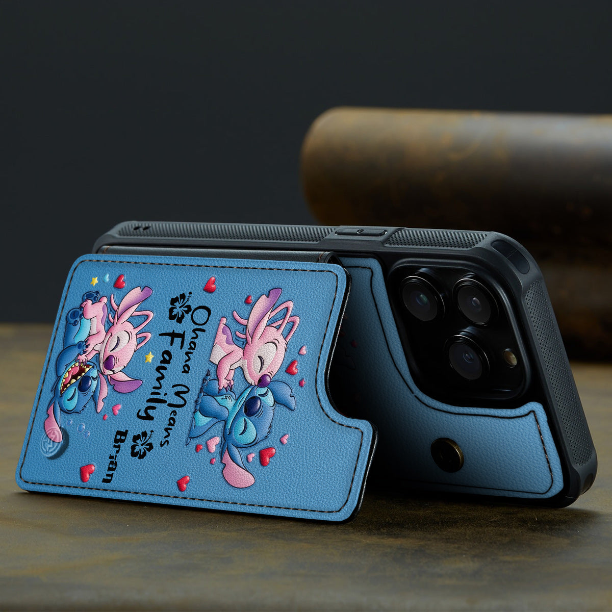 Ohana Means Family - Personalized Ohana Fully Printed Wallet Phone Case