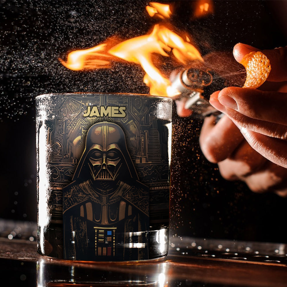 Hello Darkness - Personalized The Force Whiskey Glass