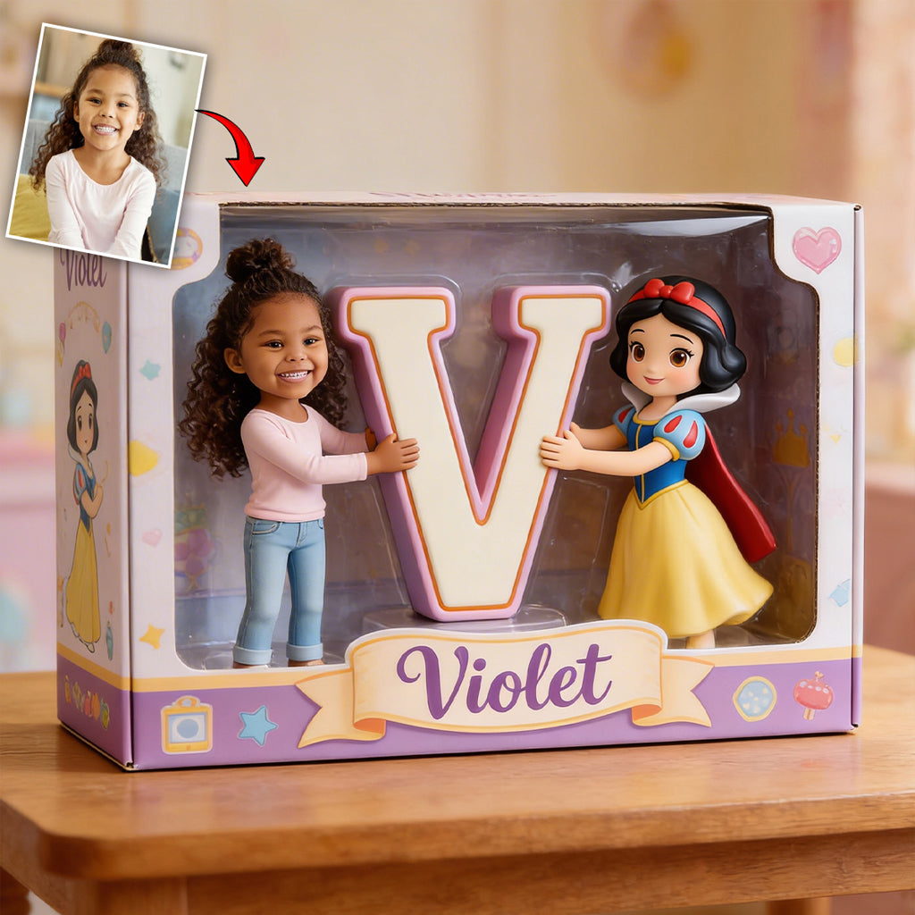 Custom Character, Alphabet Letter - Personalized Beautiful Princess Custom Shaped Acrylic Plaque