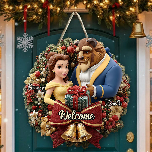 Welcome To Our House - Personalized Mouse Custom Shaped Wood Sign