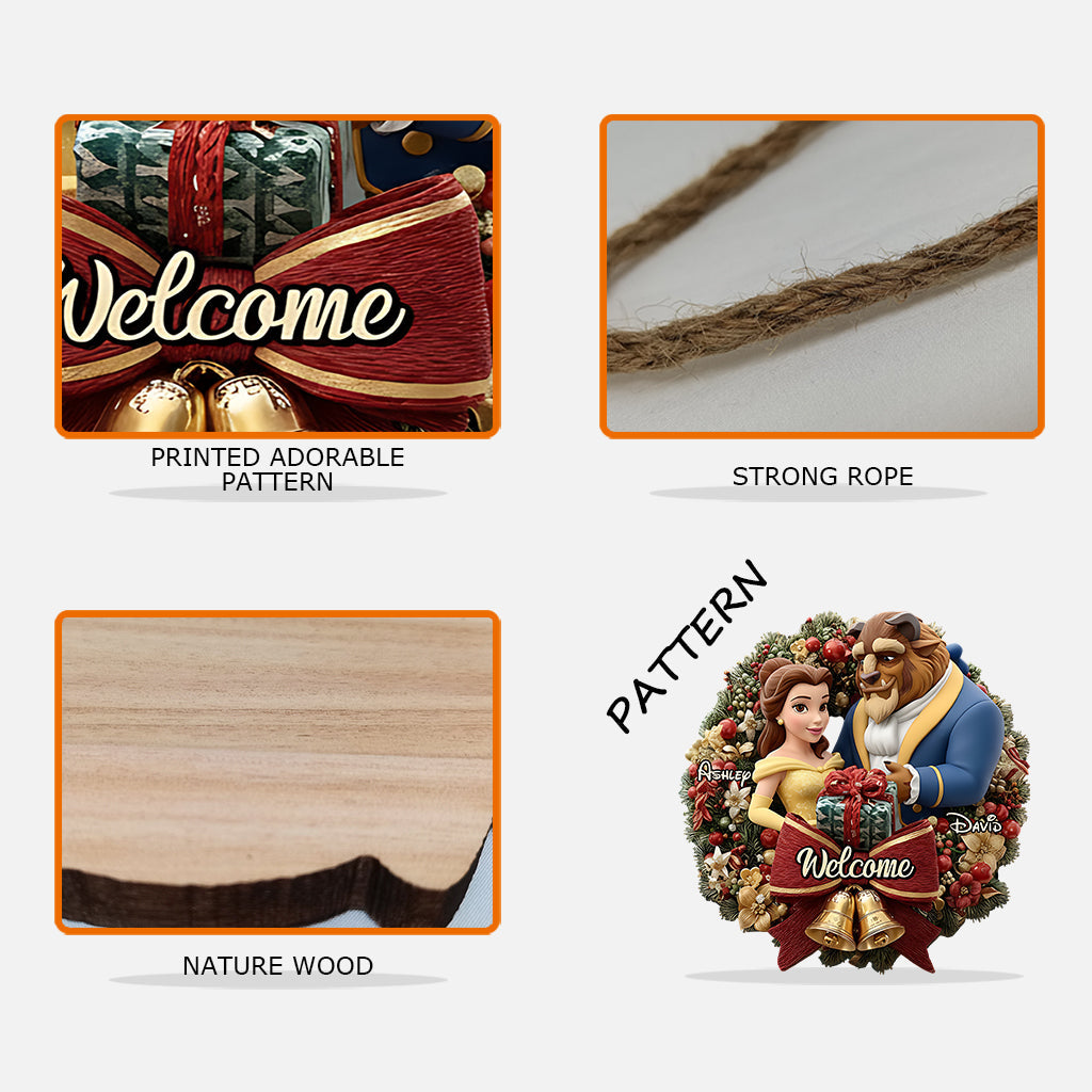 Welcome To Our House - Personalized Mouse Custom Shaped Wood Sign