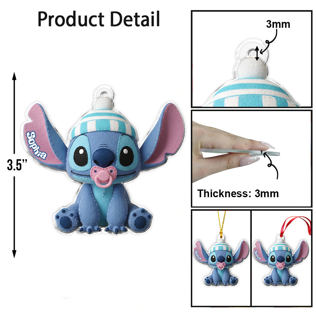 Baby Blue Ohana - Personalized Ohana Ornament