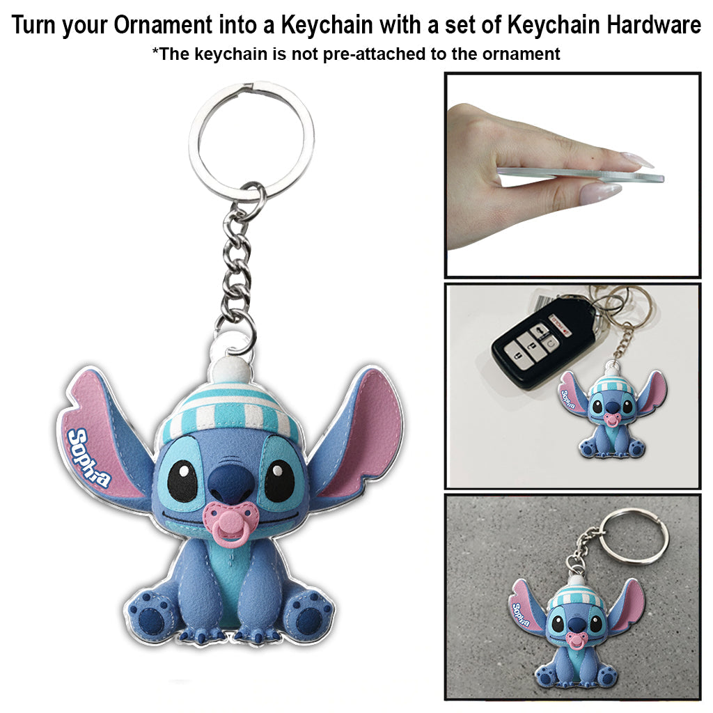 Baby Blue Ohana - Personalized Ohana Ornament