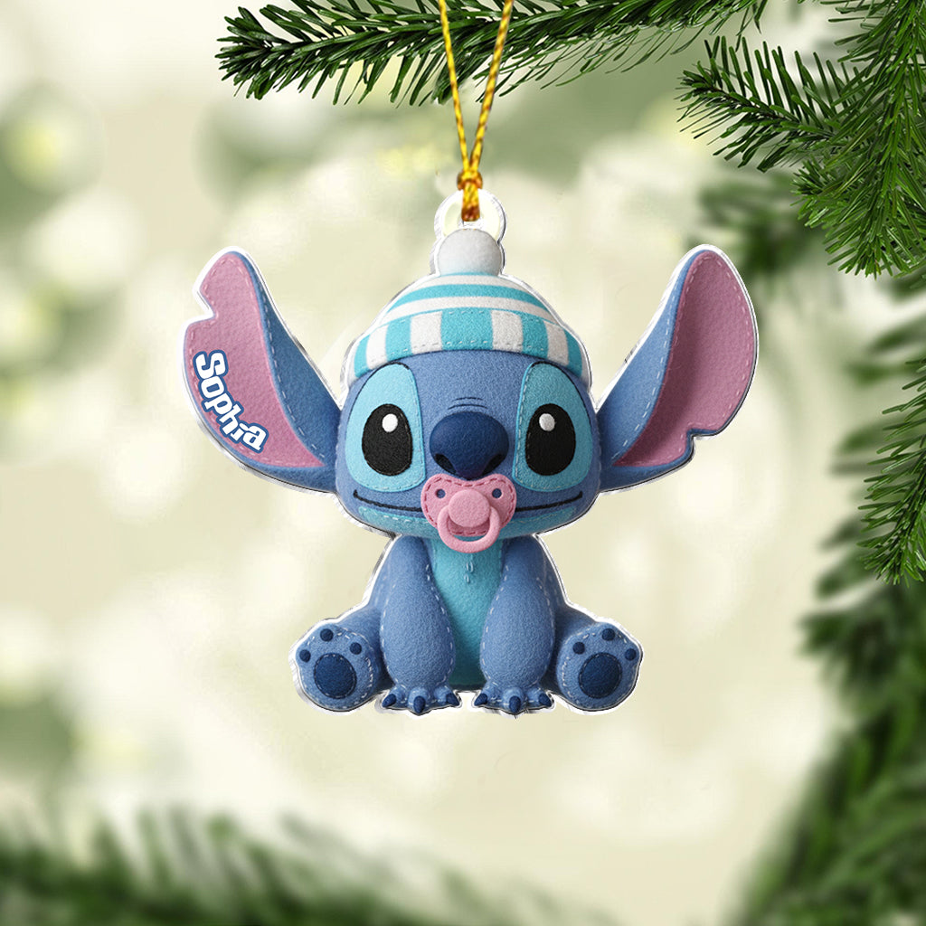 Baby Blue Ohana - Personalized Ohana Ornament