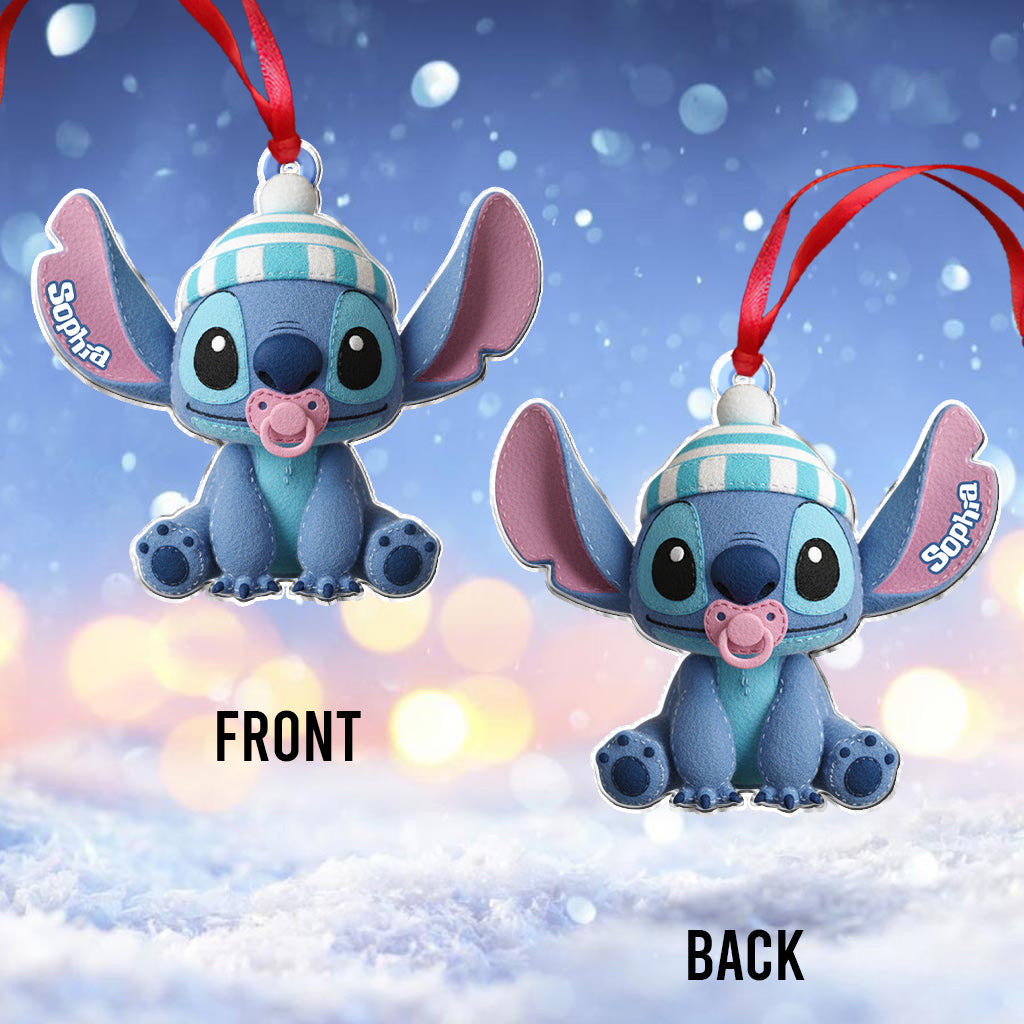 Baby Blue Ohana - Personalized Ohana Ornament