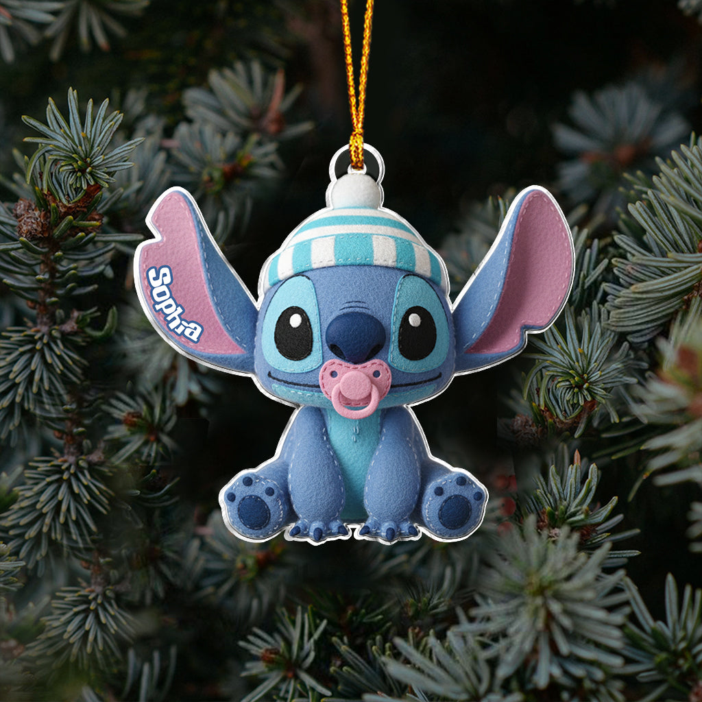 Baby Blue Ohana - Personalized Ohana Ornament
