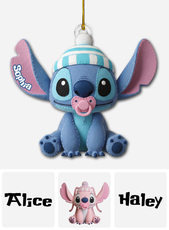 Baby Blue Ohana - Personalized Ohana Ornament