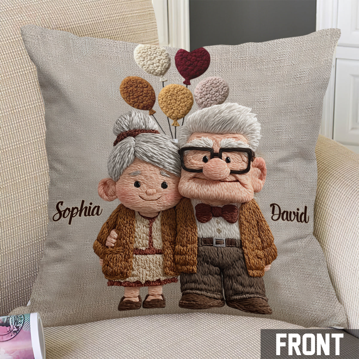You & Me - Personalized Mouse Throw Pillow