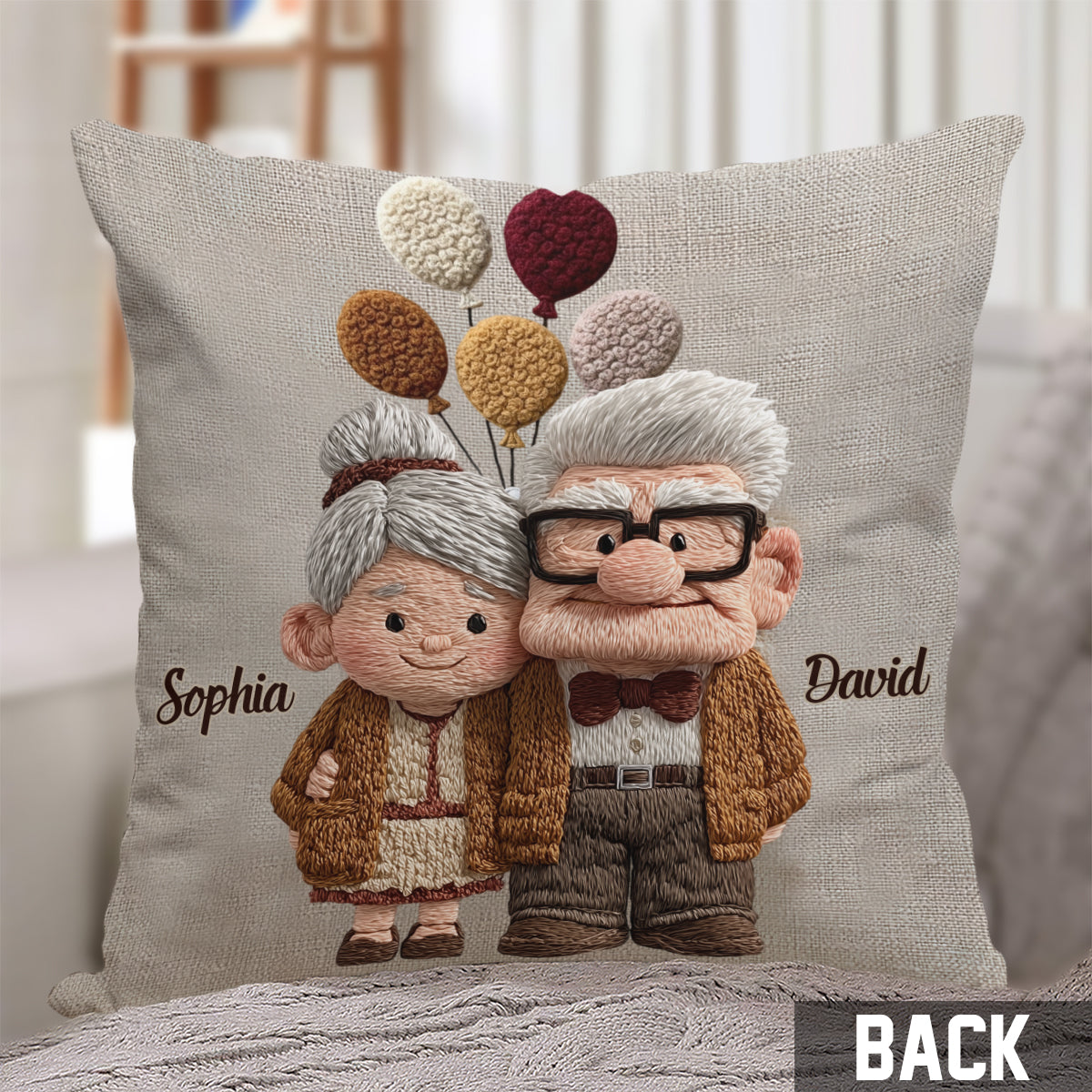 You & Me - Personalized Mouse Throw Pillow