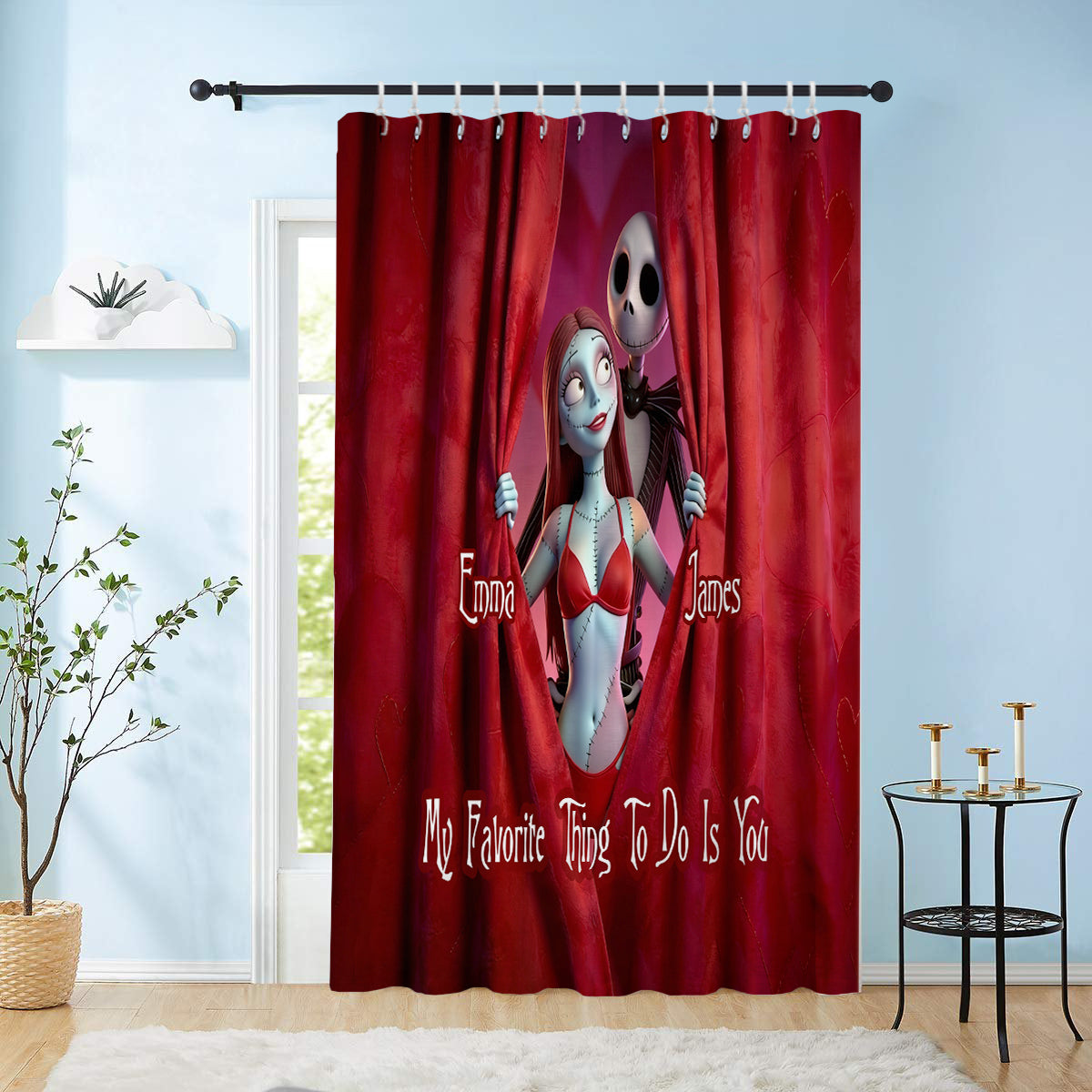 Funny Gift For Couple - Personalized Nightmare Blackout Window Curtain/ Drapes Set