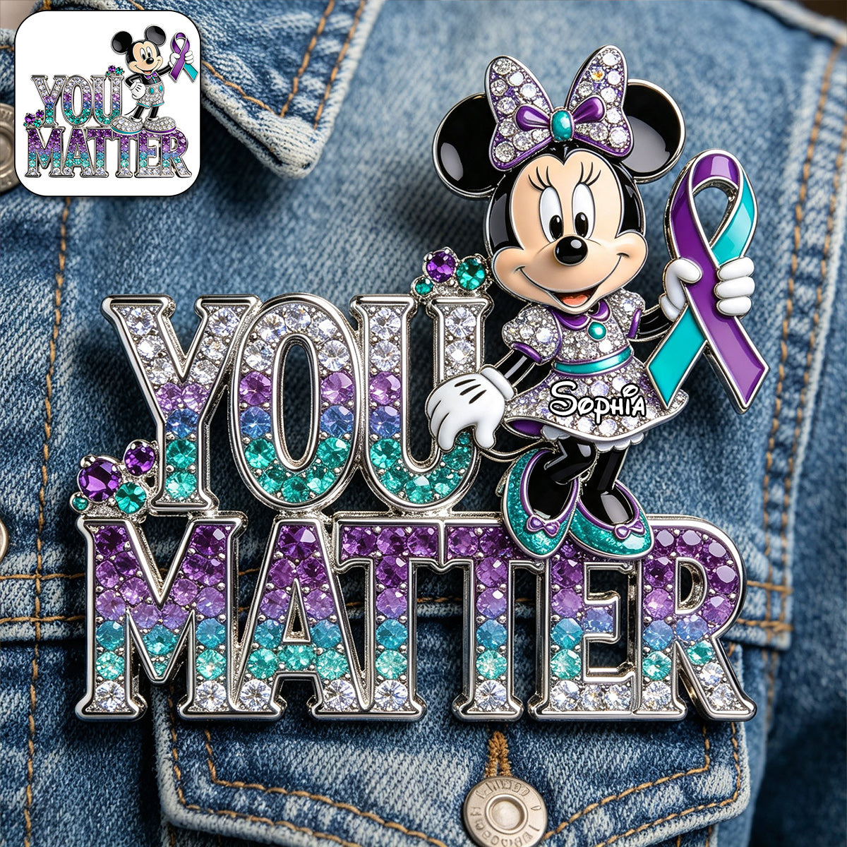 Suicide Prevention Awareness - Personalized Suicide Prevention 3D Embossed Enamel Pin