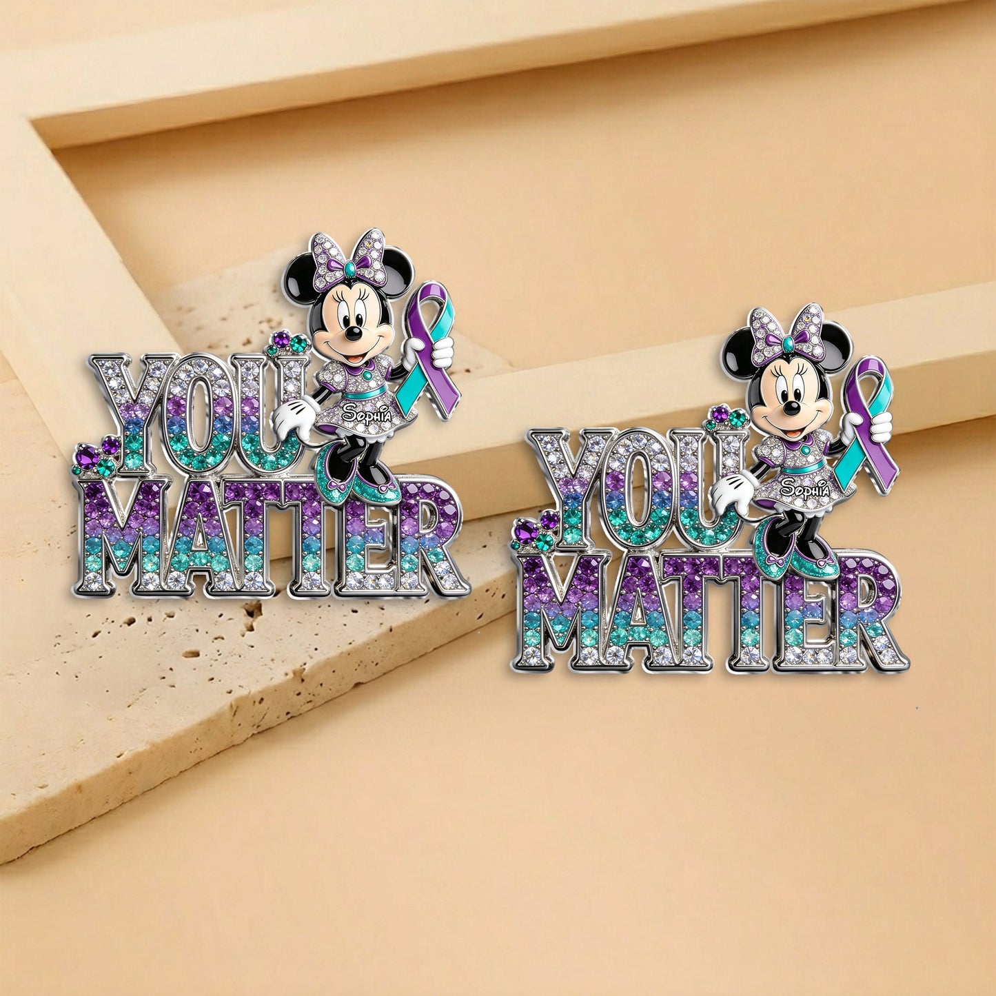 Suicide Prevention Awareness - Personalized Suicide Prevention 3D Embossed Enamel Pin