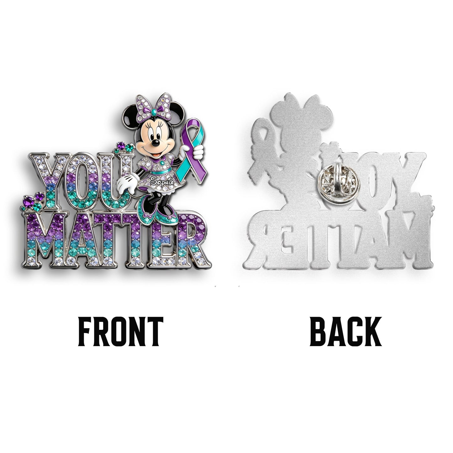 Suicide Prevention Awareness - Personalized Suicide Prevention 3D Embossed Enamel Pin