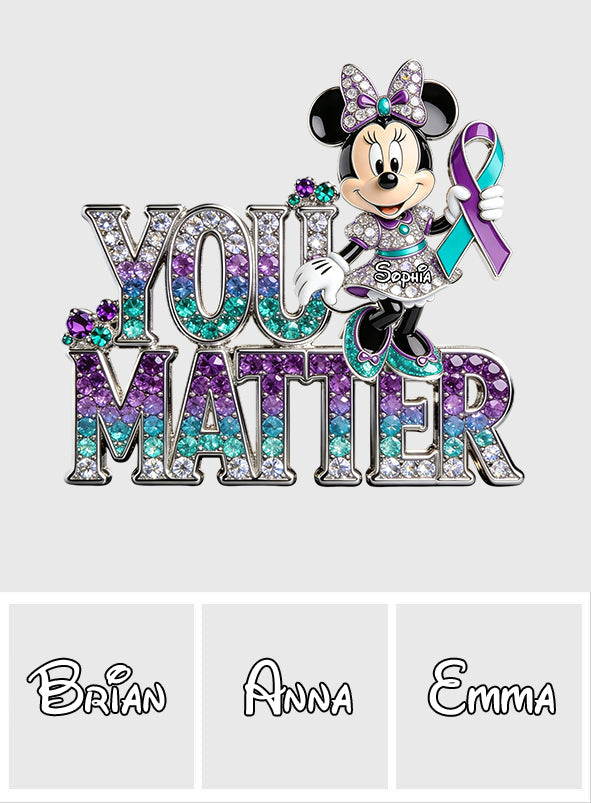 Suicide Prevention Awareness - Personalized Suicide Prevention 3D Embossed Enamel Pin