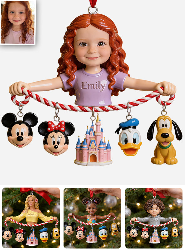 Merry Moments - Personalized Mouse Ornament With Charm