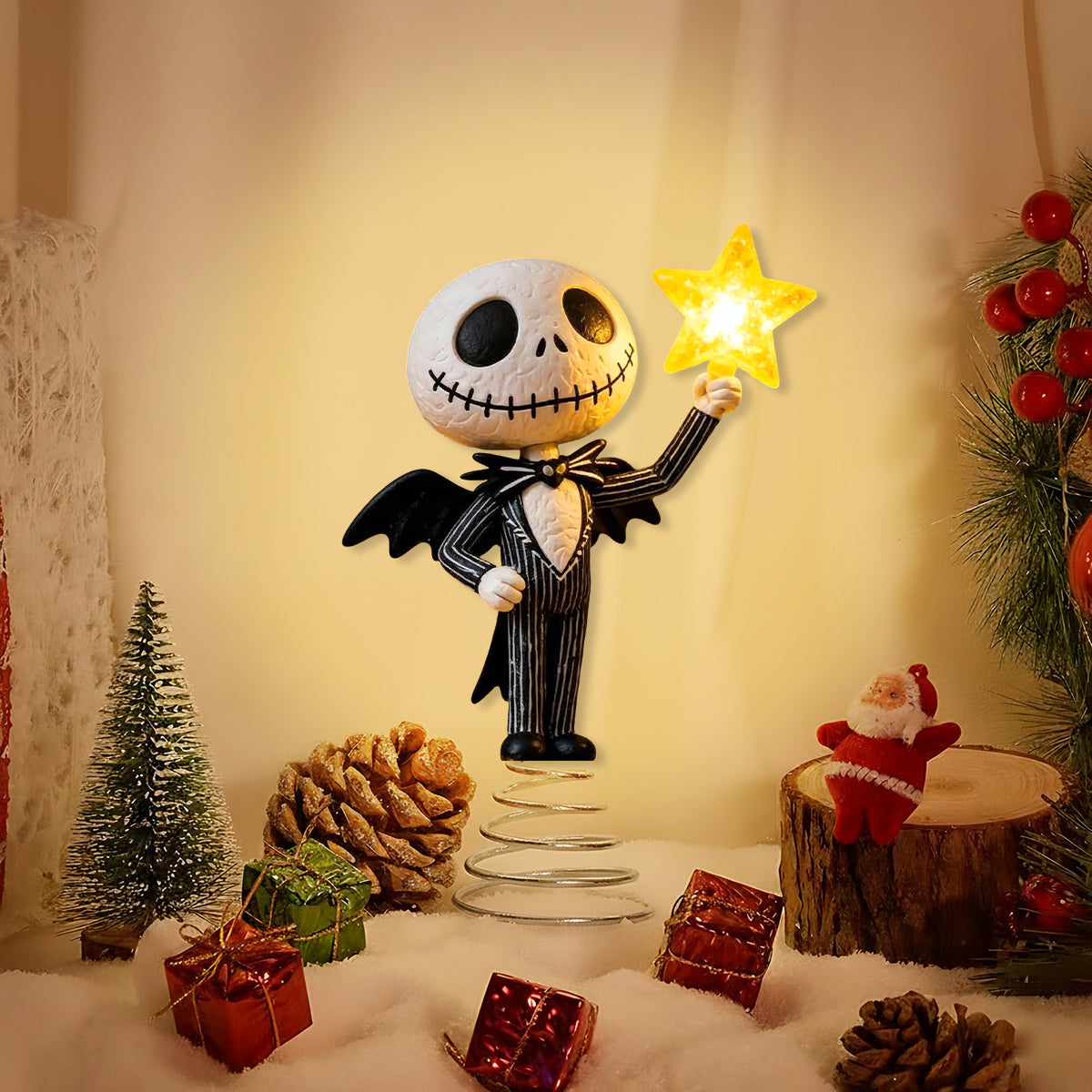 Merry Christmas - Nightmare LED Light Tree Topper