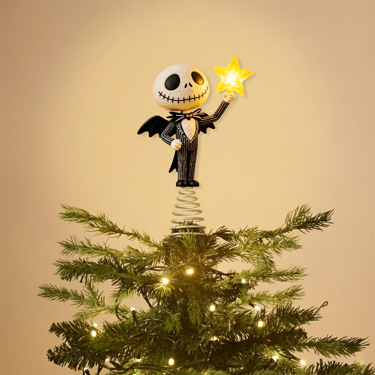 Merry Christmas - Nightmare LED Light Tree Topper
