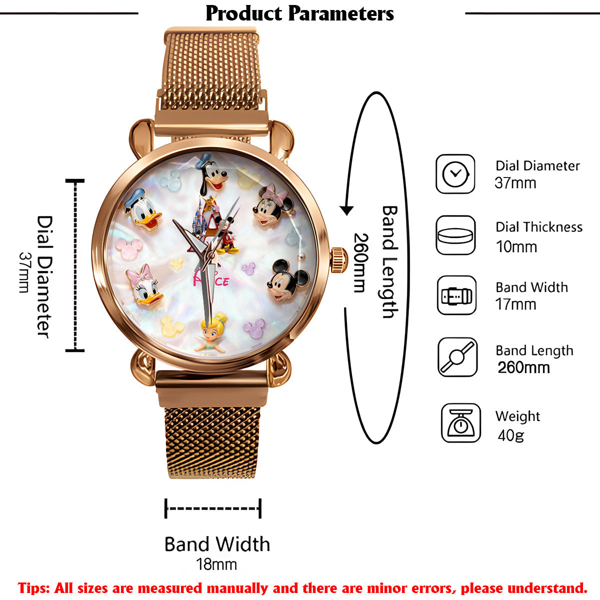 Magic Letter - Personalized Mouse Women Hand Watch