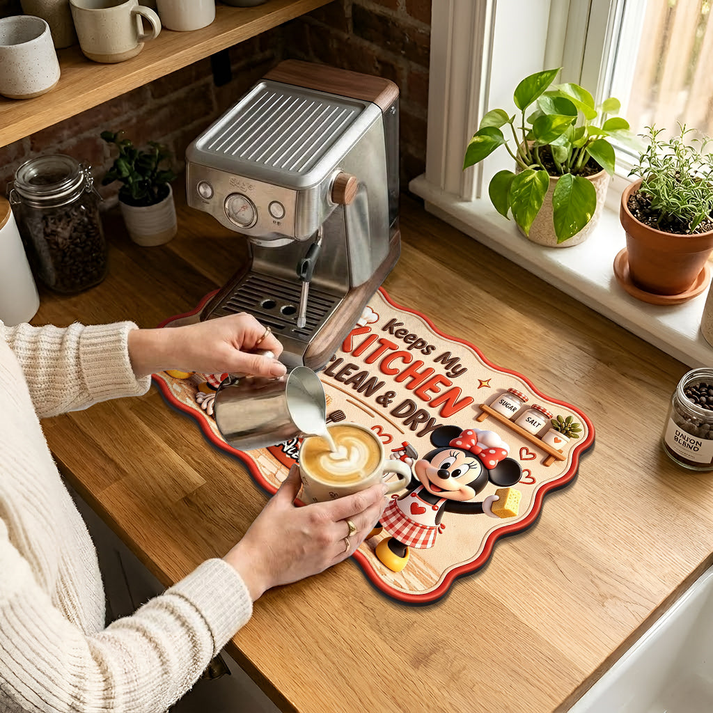 Cartoon Mouse Kitchen Mat - Personalized Mouse Drying Mat