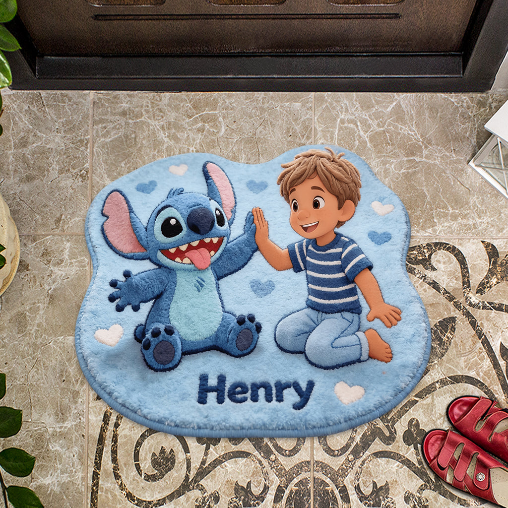 Best Friends - Personalized Ohana Shaped Doormat/ Rug