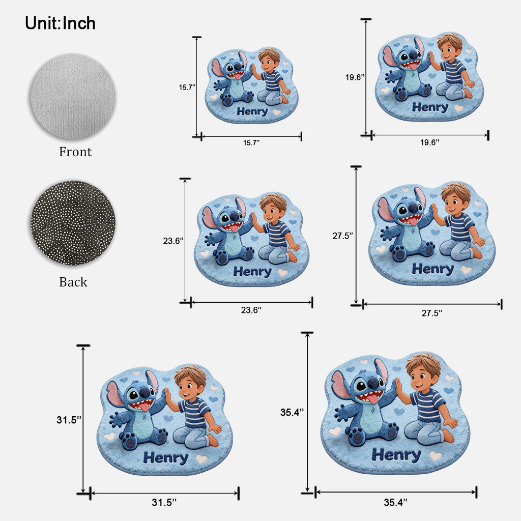 Best Friends - Personalized Ohana Shaped Doormat/ Rug