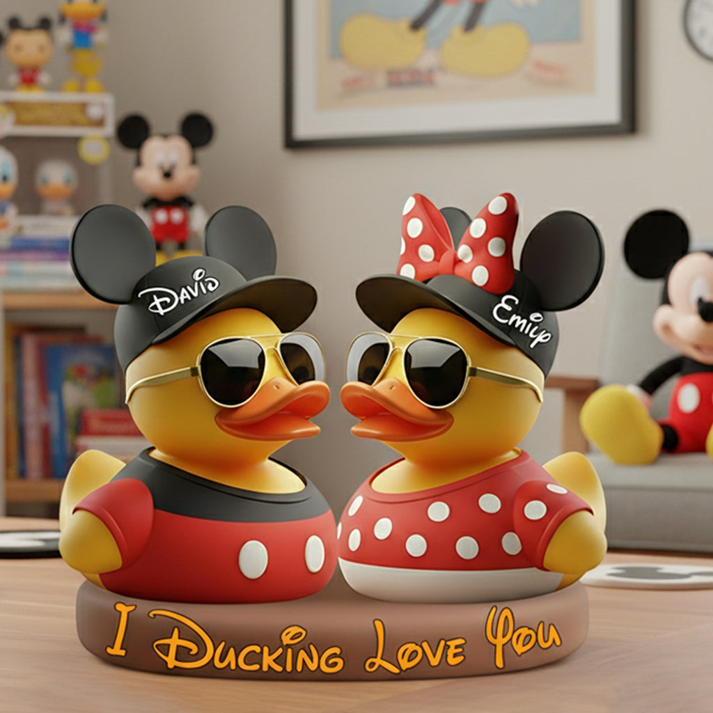 I Ducking Love You - Personalized Mouse Custom Shaped Acrylic Plaque