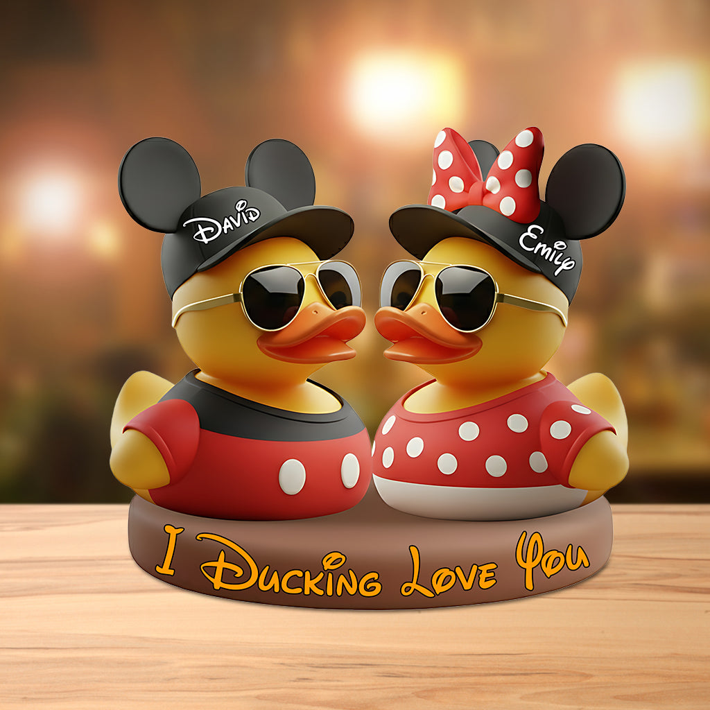 I Ducking Love You - Personalized Mouse Custom Shaped Acrylic Plaque