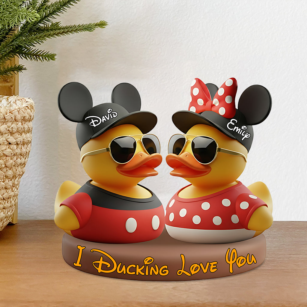 I Ducking Love You - Personalized Mouse Custom Shaped Acrylic Plaque
