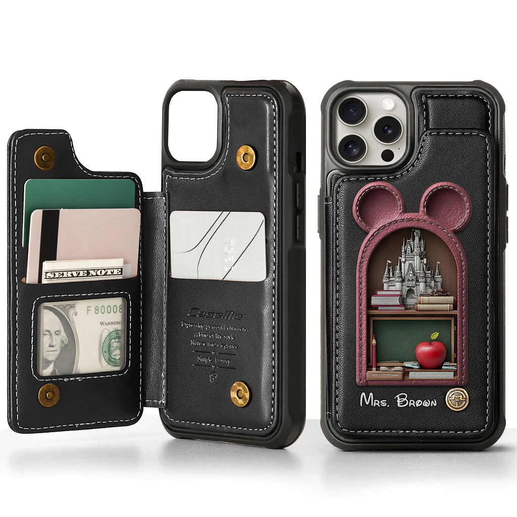 Mouse Ears Teacher - Personalized Teacher Wallet Phone Case