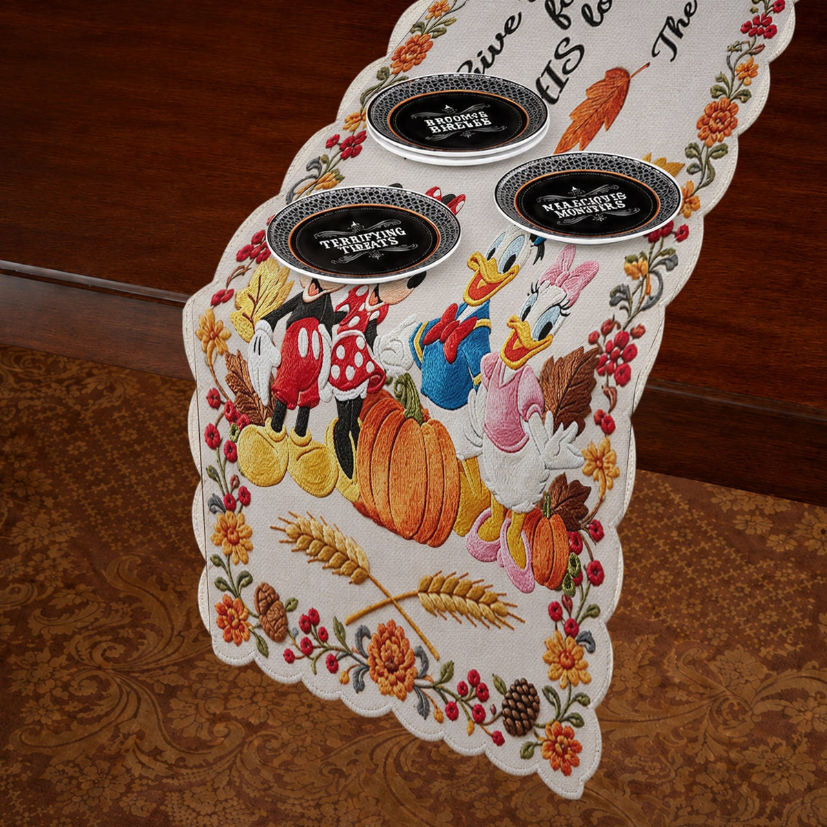 Thankful - Personalized Mouse Custom Shape Table Runner
