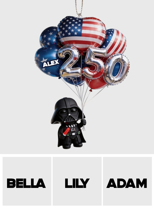 Hanging Balloons Dark Side 250 - Personalized The Force Transparent Car Ornament