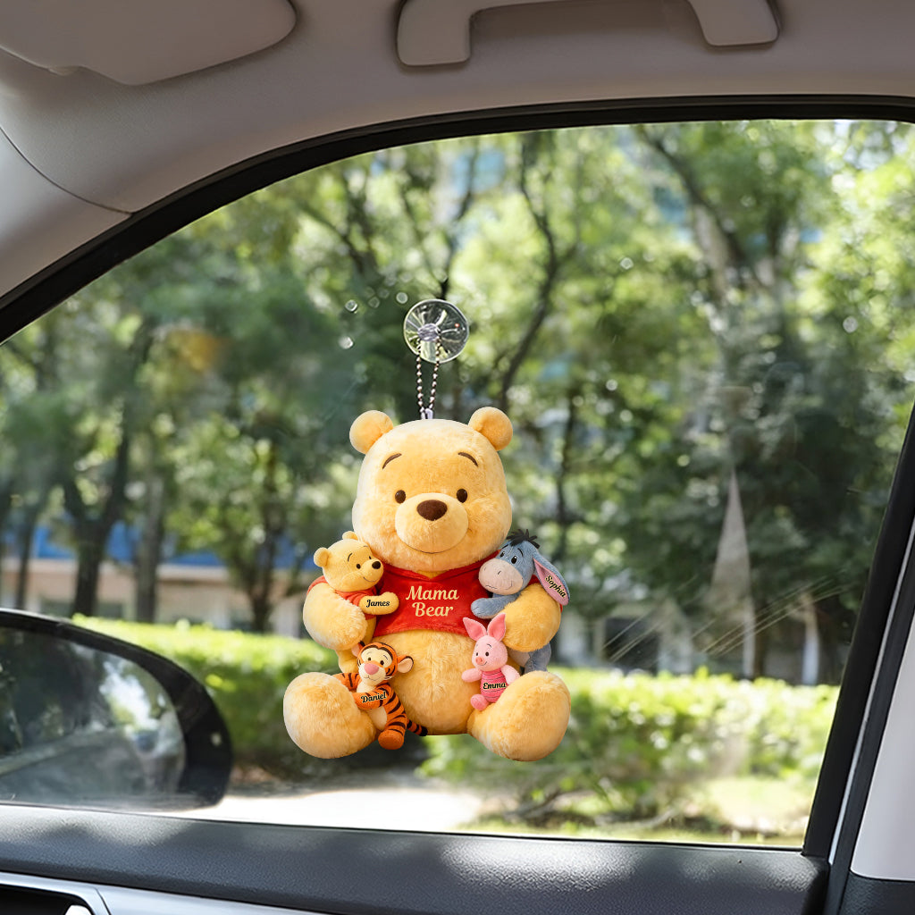 Mama Bear - Personalized Yellow Bear Plush Keychain