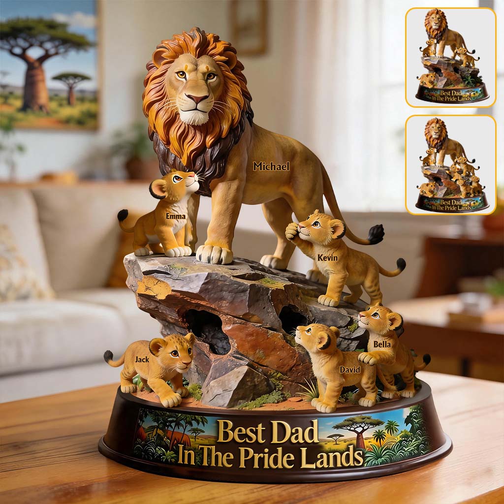 Best Dad In The Pride Lands - Personalized Custom Shaped Acrylic Plaque