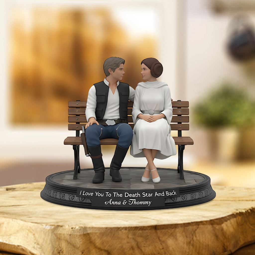 I Love You To The Death Star And Back - Personalized The Force Custom Shaped Acrylic Plaque