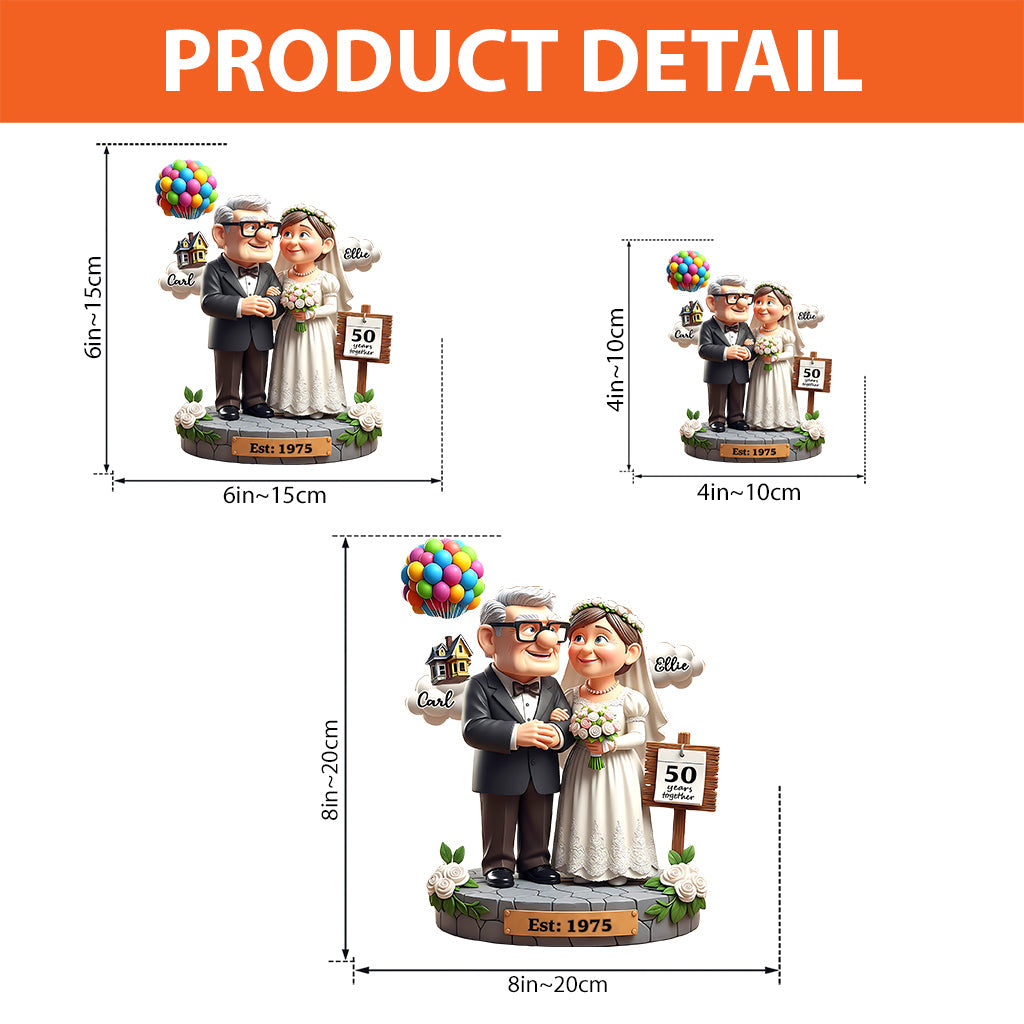 Wedding Keepsake Happy Anniversary - Personalized Couple Custom Shaped Acrylic Plaque